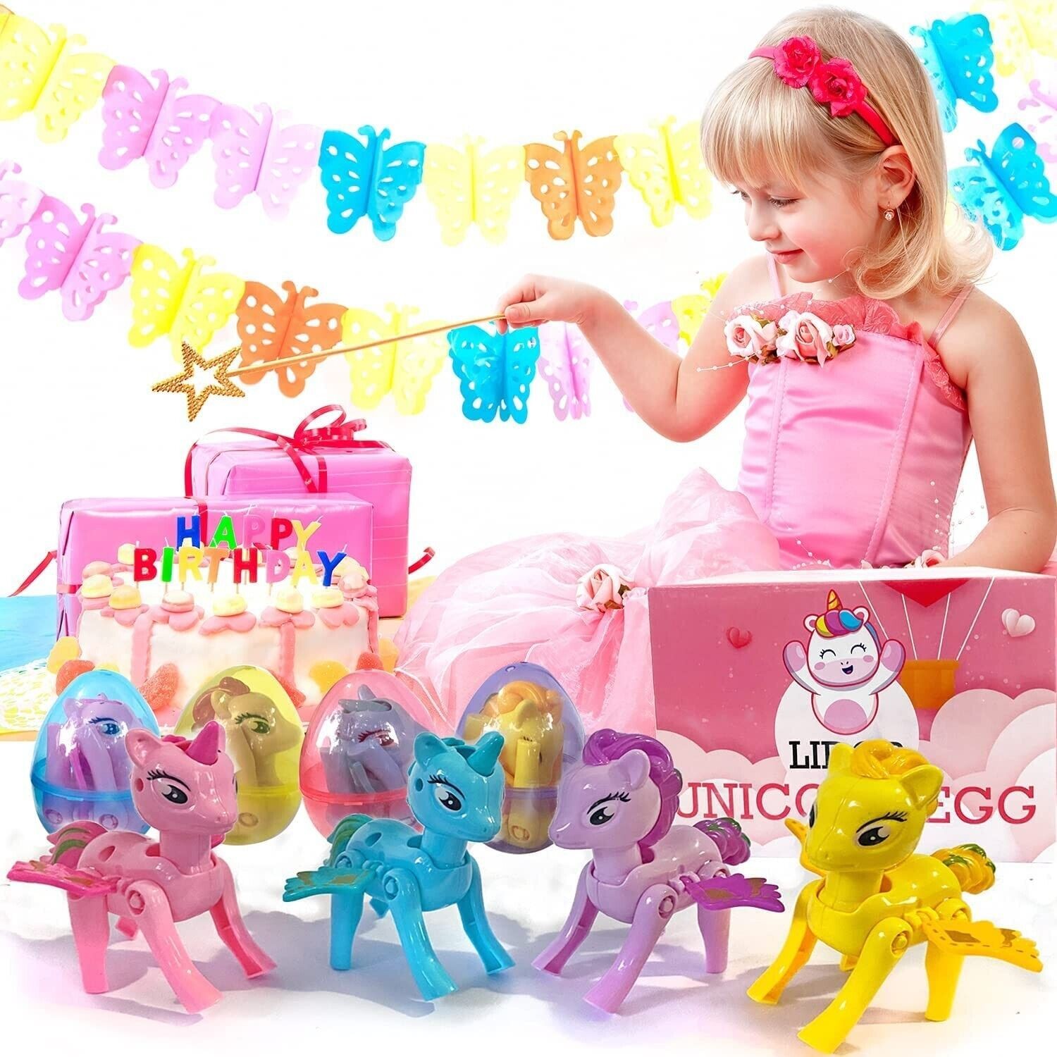 Easter Unicorn Eggs Toys for 3 4 5 6 7 8 9 Year Old Girls Birthday Gifts Kids